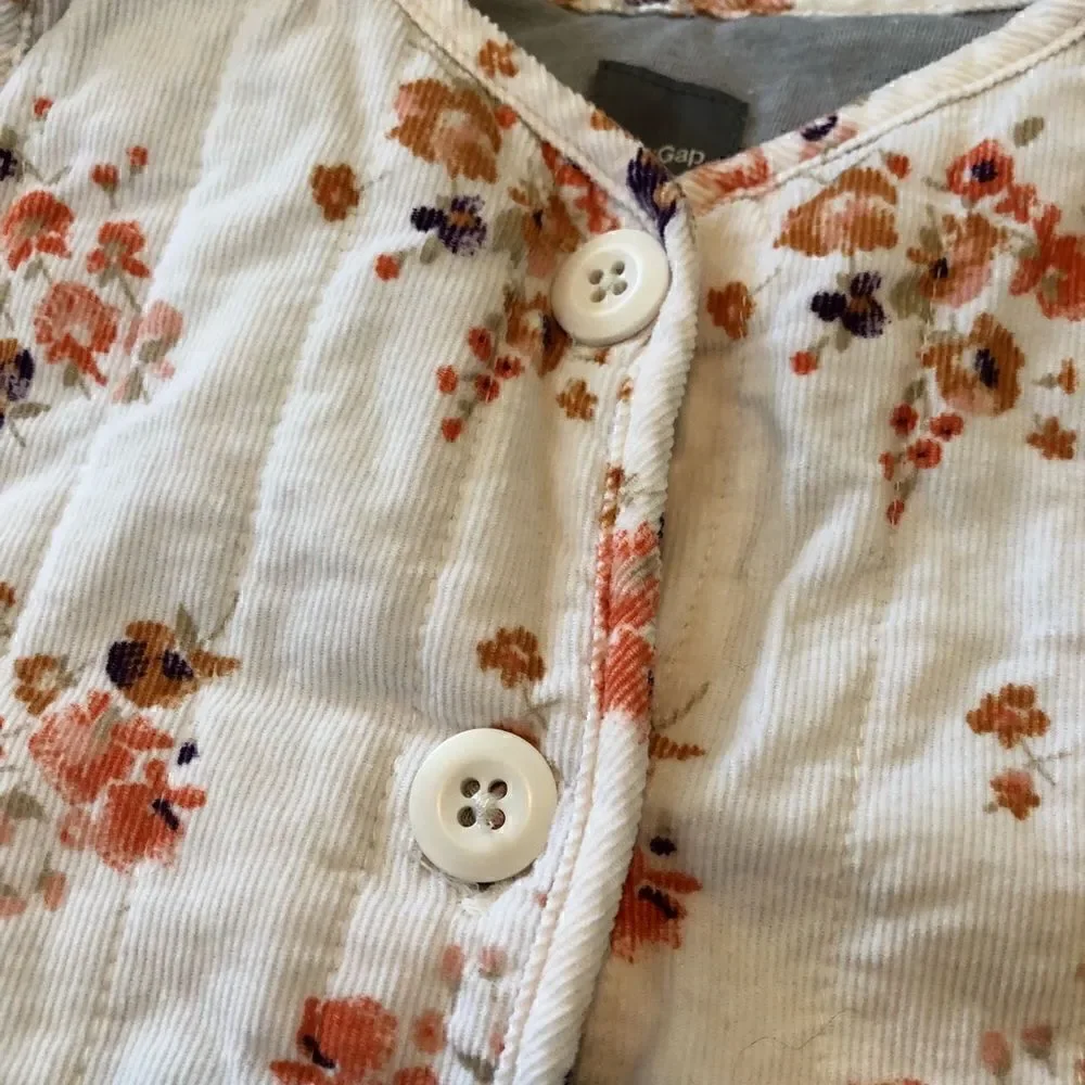 Baby Gap quilted corduroy vest 18-24mo EUC